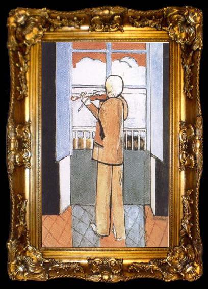 framed  Henri Matisse Villin Player at the Window (mk35), ta009-2